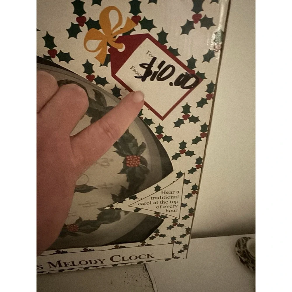 Mark Feldstein Christmas Melody Musical Christmas Wall Clock Vintage Jerry Schur